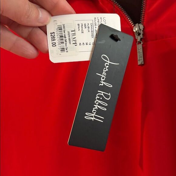 Joseph Ribkoff Zip High Neck 3/4 Sleeve Shift Dress 244045, NWT - Picture 6 of 10